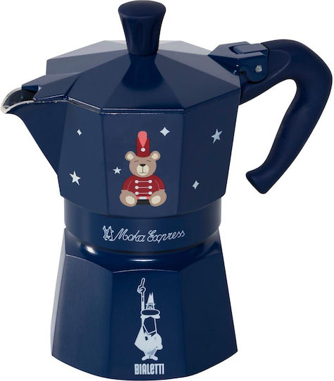 Bialetti Moka Express Stovetop Espresso Pot for Blue