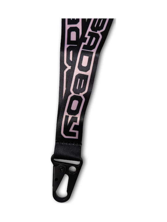 Μπρελόκ Λουράκι Λαιμού Badboy Logo Trn Lanyard Black Pink Μπρελόκ Λουράκι Λαιμού Badboy Logo Trn Lanyard Black Pink