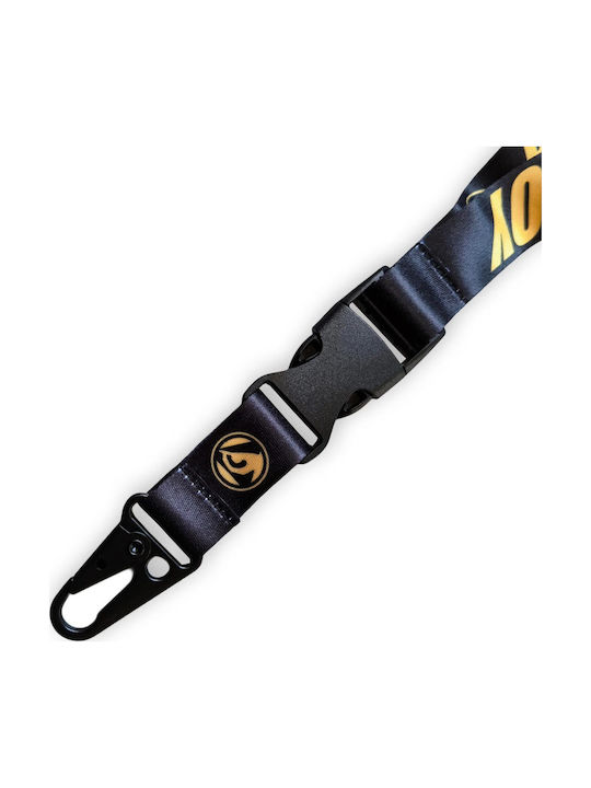 Keychain Neck Strap Badboy Logo Safebreak 50 Cm Black Gold