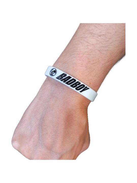 Badboy Logo Βραχιολάκι Σιλικόνης White Badboy Logo Βραχιολάκι Σιλικόνης White