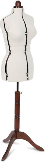 Vintage Premium Mannequin Größe M Verstellbar 42-48 Weiße Lady Valet Adjustoform