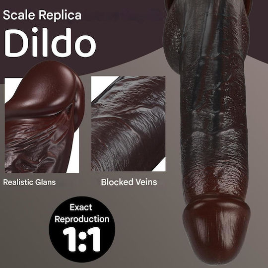 Dildo Dildo realist Cu ventuză Negru