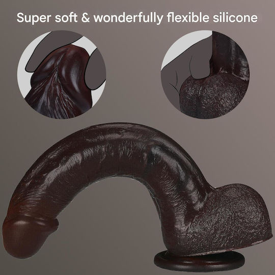 Dildo Dildo realist Cu ventuză Negru