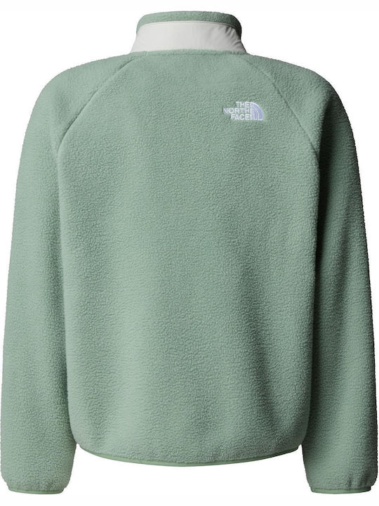 Kids Cardigan Fleece Slate Moss/white Dune