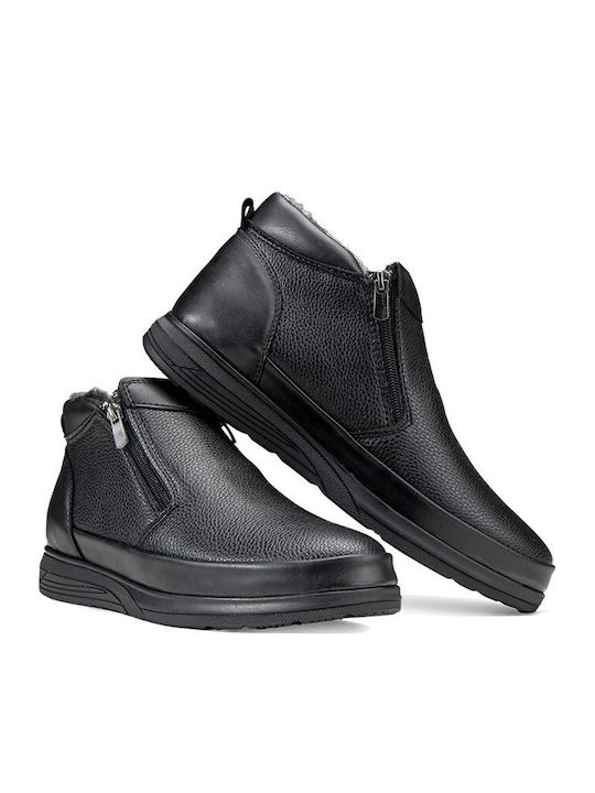 Leder Schwarz Herrenstiefel