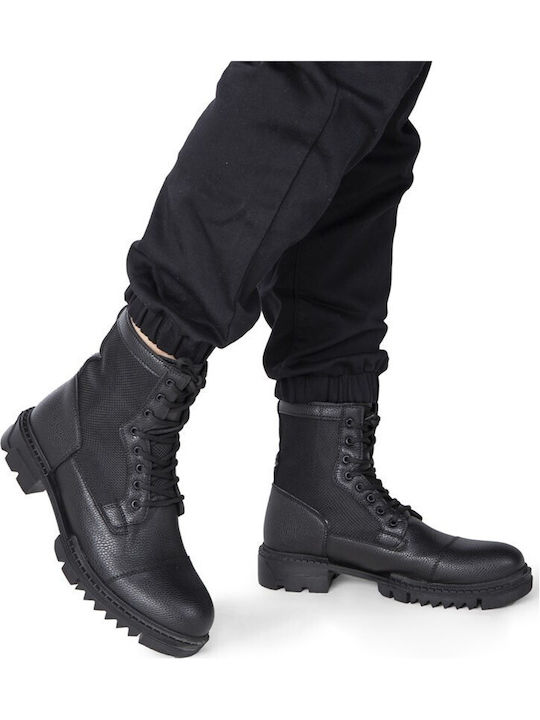 Leder Schwarz Herrenstiefel