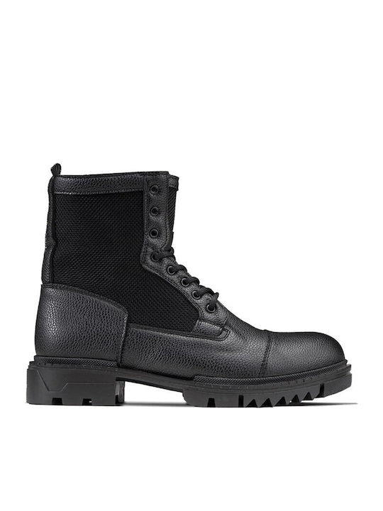 Leder Schwarz Herrenstiefel