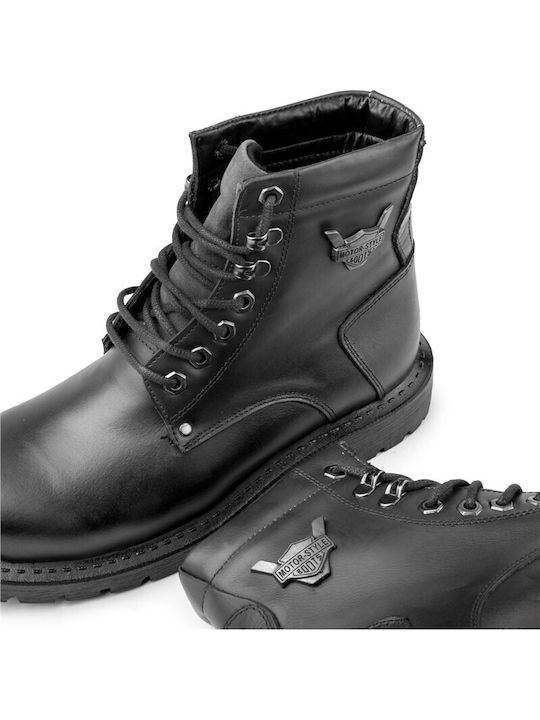 Ducavelli Leather Black Men's Boots