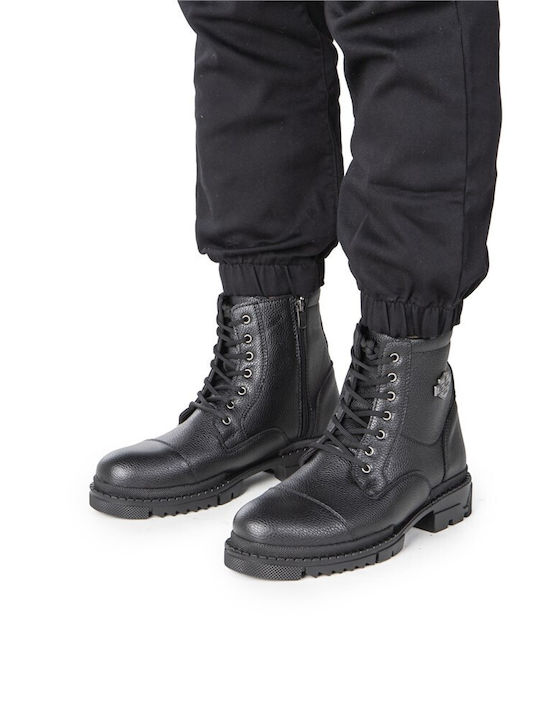 Leather Black Men's Boots