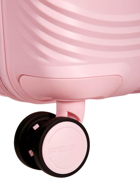 American Tourister Mickey Παιδική Βαλίτσα Ταξιδίου Καμπίνας Σκληρή Pastel Pink με 4 Ρόδες Ύψους 55εκ.