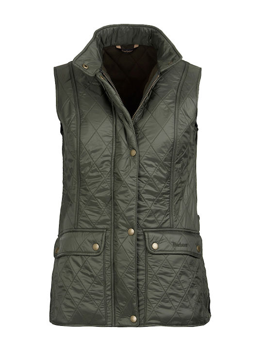Women's Short Puffer Jacket for Winter Olive