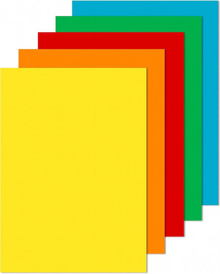 Favini Favini 50 Sheets Rismaluce 200g/m2 Mix 5 Bright Colors 21x29.7 A4