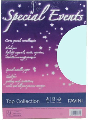Favini Σειρά Se 10 Φύλλα 250g/m2 Γαλάζιοι 02 21x29,7 A4