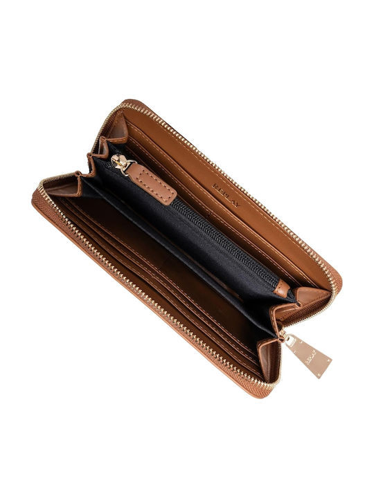 Groß Damen Geldbörse Klassisch Tabac Braun