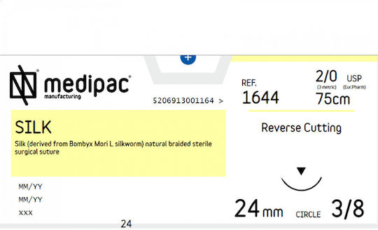 Medipac Ράμματα Silk 2/0 24mm