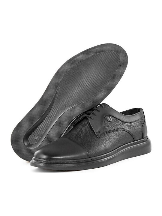 Leder Herren Freizeitschuhe Schwarz