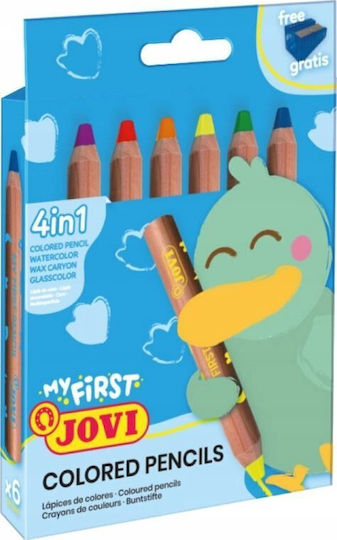 Jovi Display Full of Jumbo Crayons 4 1 Cardboard Blister 6 Colors My First 6 The Product is Sold Individually