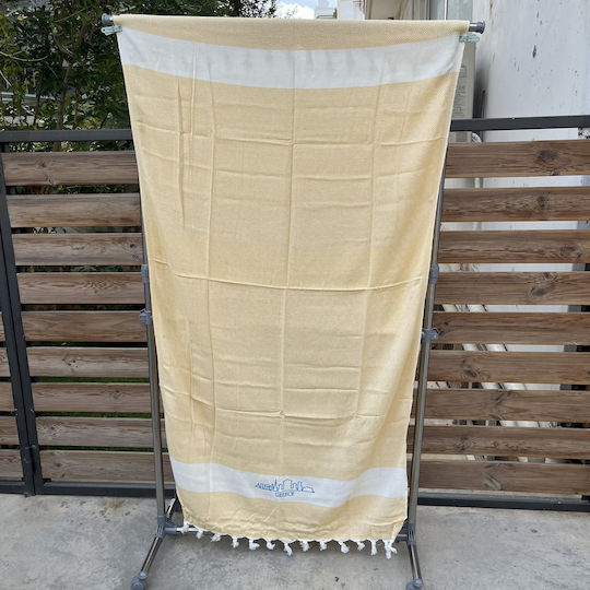 Pestemal Πετσέτα Θαλάσσης Βαμβακερή Κίτρινη 180x100εκ.
