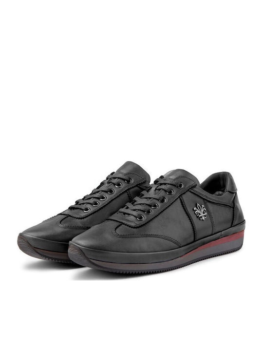 Leder Herren Freizeitschuhe Schwarz
