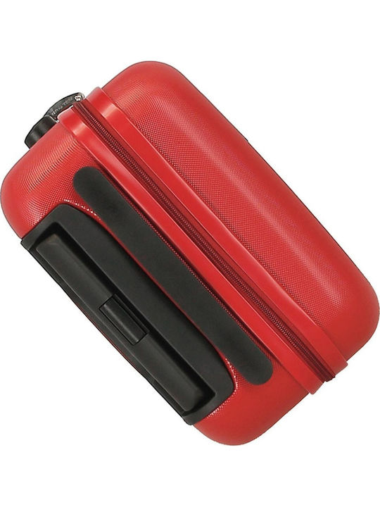 Roll Road Flex Cabin Suitcase Red with 2 Wheels Height 44cm