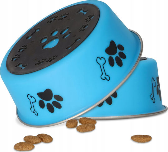 Barry King Metallic Bowl Food for Dog & Cat 300ml 12cm in Blue Color