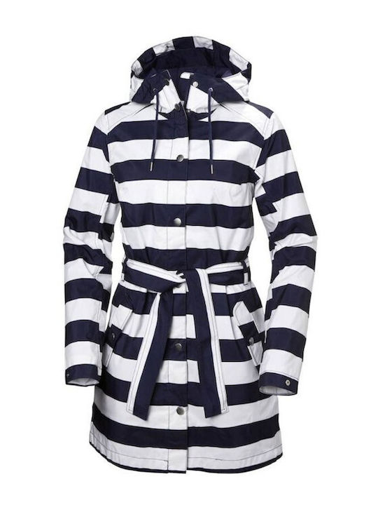 Lyness II Women's for Hiking Long Parka Jacket Waterproof and Windproof for Winter with Hood Stripe Evening Blue