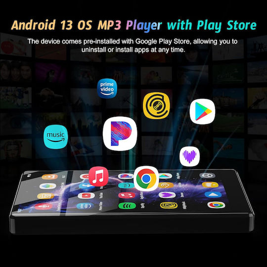 Ahenod G15 MP3 Player (96GB) με IPS Οθόνη Αφής 5" Μωβ