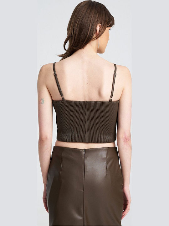 Women's Blouse Corset Brown