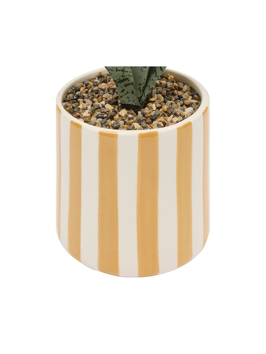Artificial Plant Pot Φ11.5x38 A-s Cheri 210126 Yellow Ceramic