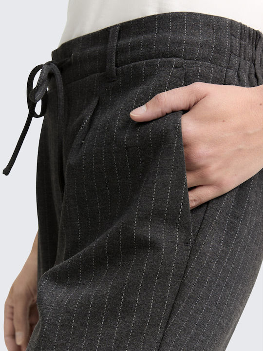 Women's Fabric Trousers Loose Fit Gray