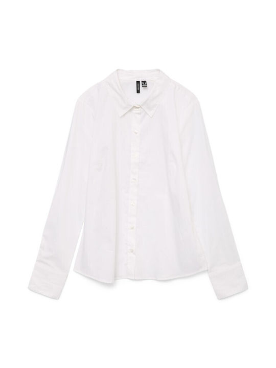 Anna Μακρυμάνικο Γυναικείο Πουκάμισο Bright White