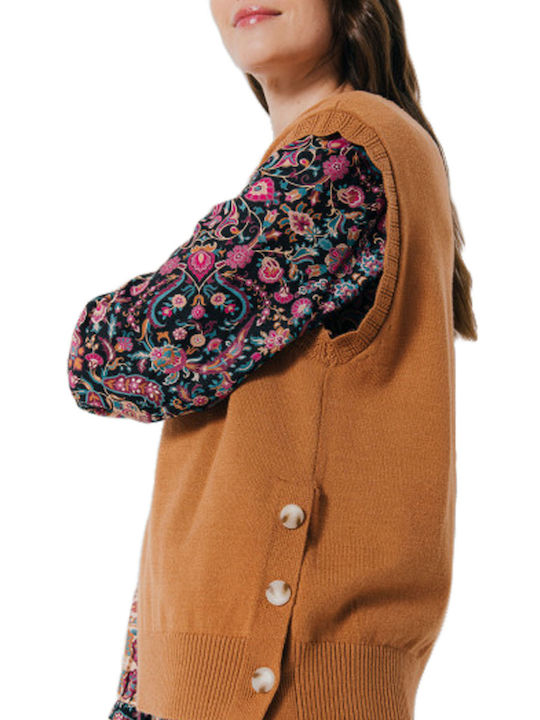 Winter Women's Tunic Sleeveless Caramel