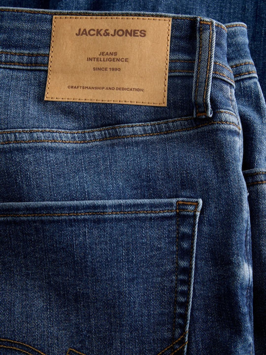 Men's Jeans Elastic With Regular Tapered Fit Dark Blue
