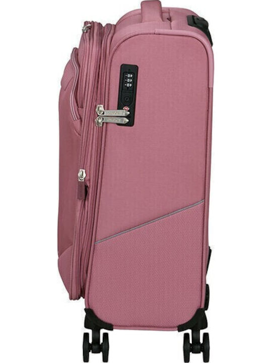 American Tourister Spinner Βαλίτσα Ταξιδίου Καμπίνας Υφασμάτινη Ροζ με 4 Ρόδες Ύψους 55εκ.