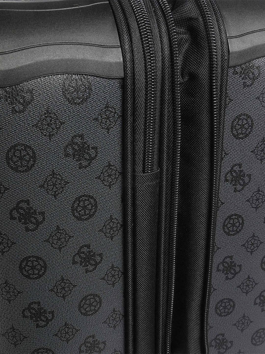 Guess Wilder Medium Hard Suitcase Black With 4 Wheels Height 64cm