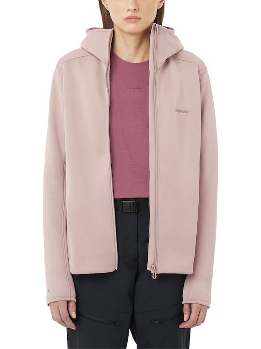 Short Women's Cardigan with Zipper Beige