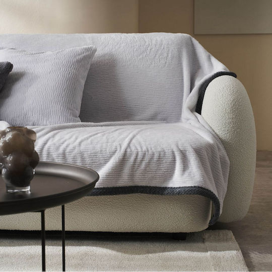 Gofis Home Polar Armchair Throw Two Sides Jacquard 180x180cm Fog Gray 109/01