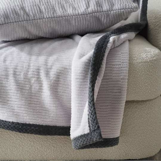 Gofis Home Polar Armchair Throw Two Sides Jacquard 180x180cm Fog Gray 109/01