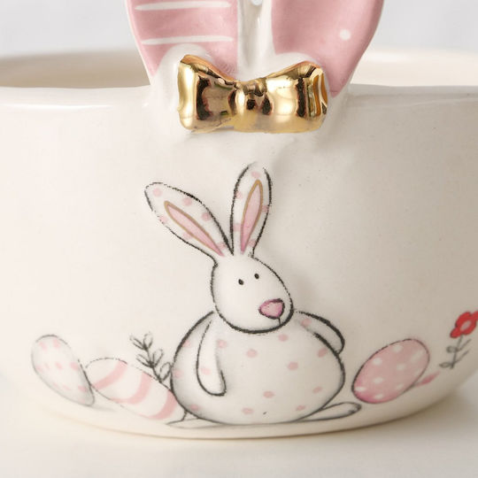 Malou Schale Hase Rosa Weiß 200ml H7,3cm Keramik