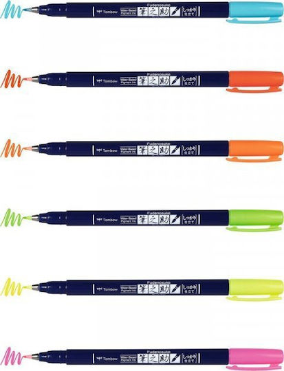 Tombow Μαρκαδόροι Ζωγραφικής Neon Σετ 6 χρώματα