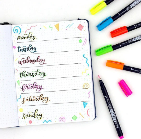 Tombow Μαρκαδόροι Ζωγραφικής Neon Σετ 6 χρώματα