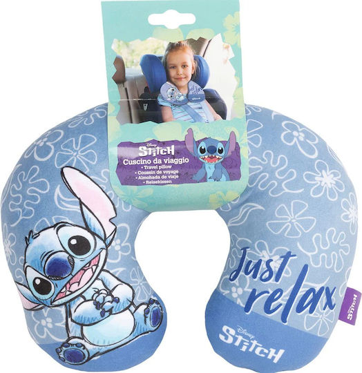 Colzani Travel Pillow Travel Set Pillow for Kids 32x26x9cm Light Blue