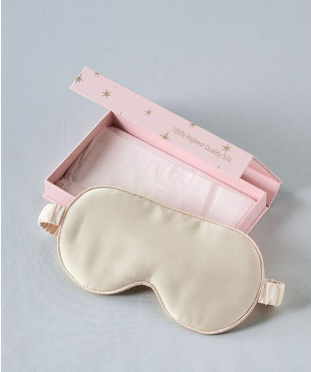 Kentia Stylish Silk Sleep Mask Silky Beige Ecru