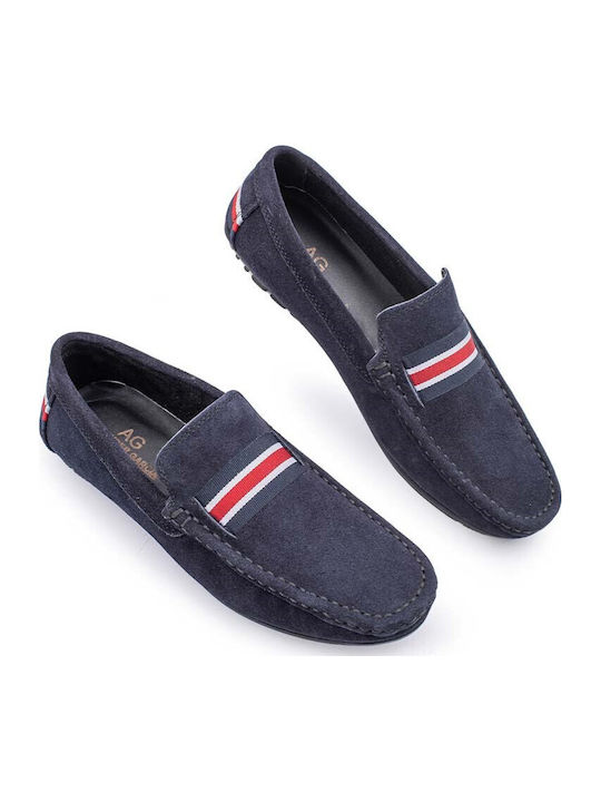 Men's Suede Moccasins Blue