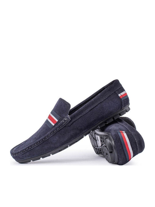 Men's Suede Moccasins Blue