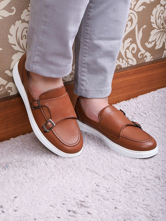 Leder Herren Mokassins in Braun Farbe
