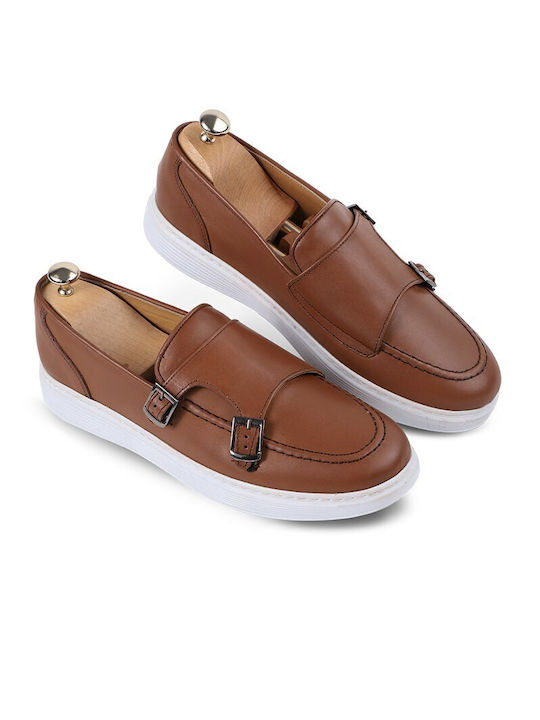 Leder Herren Mokassins in Braun Farbe