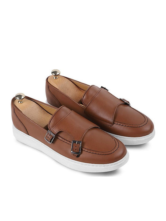 Leder Herren Mokassins in Braun Farbe