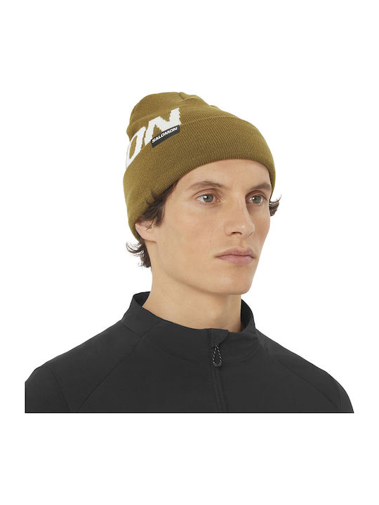 Beanie Unisex Σκούφος Πλεκτός σε Πράσινο χρώμα