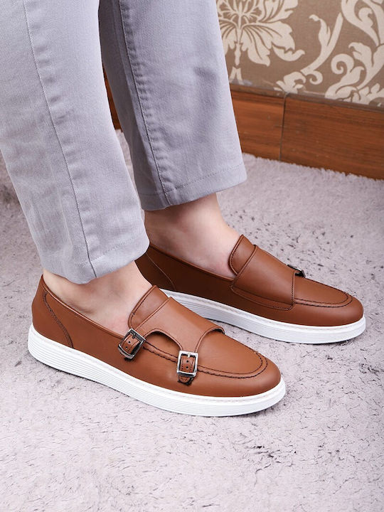 Leder Herren Mokassins in Braun Farbe